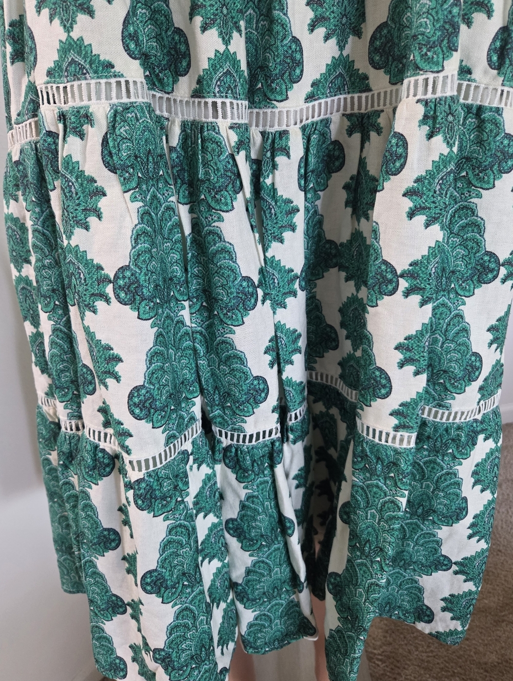House of Harlow 1960 Green & White Strapless Patterned Dress Size Small REVOLVE - Picture 4 of 10